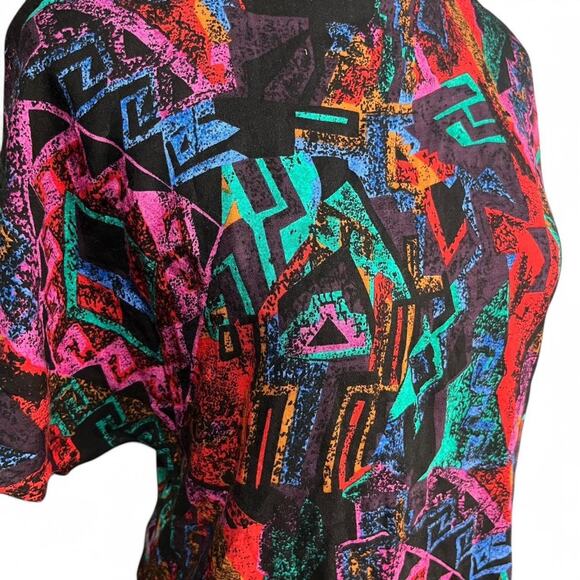 80s90s abstract blouse - Picture 2 of 4